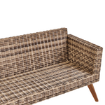 Lounge Set mit Tisch 4-Sitzer VITTORIA Polyrattan Olivgrün