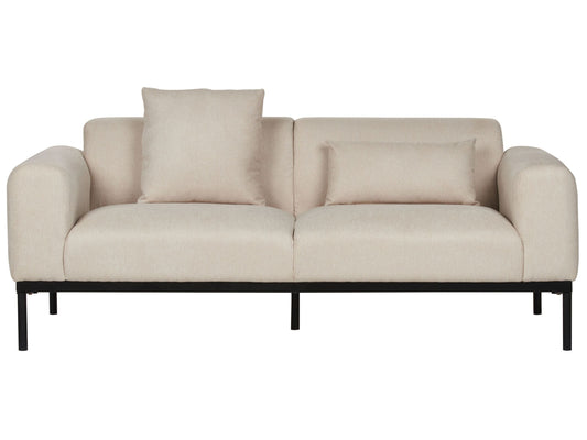 2-Sitzer Sofa Leinenoptik hellbeige MALMOS