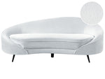3-Sitzer Sofa Bouclé weiss / schwarz SAVA