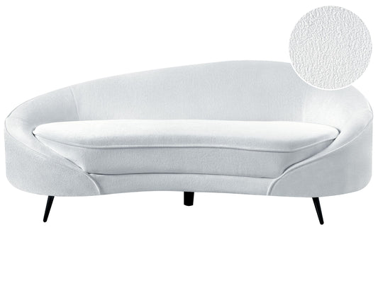 3-Sitzer Sofa Bouclé weiss / schwarz SAVA