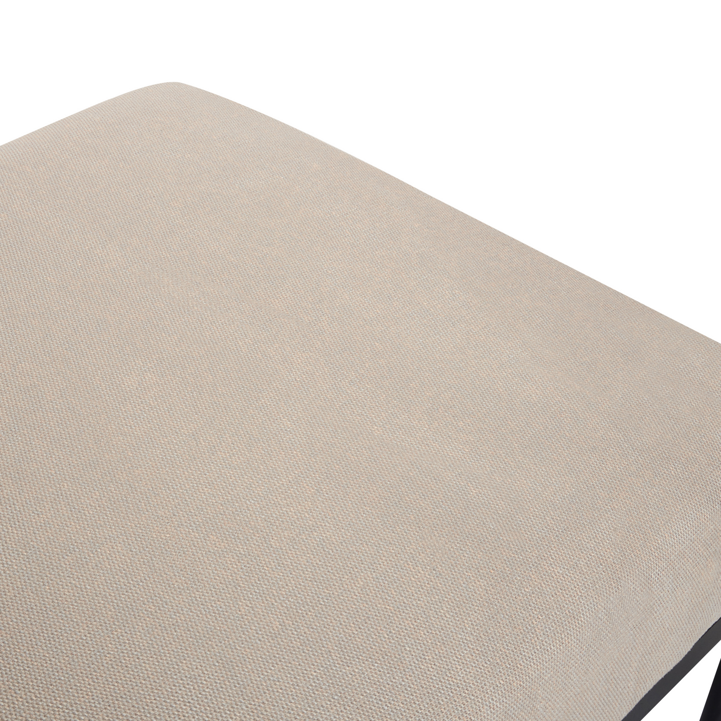 Chaiselongue Leinenoptik / Kunstleder beige / dunkelbraun MALMOS