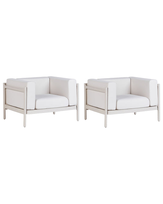 Gartensessel 2er Set FERRETTI Hellbeige