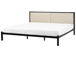 Bett mit Lattenrost Metall CLAMART 180 x 200 cm Hellbeige