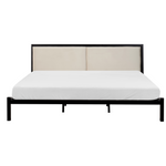 Bett mit Lattenrost Metall CLAMART 180 x 200 cm Hellbeige
