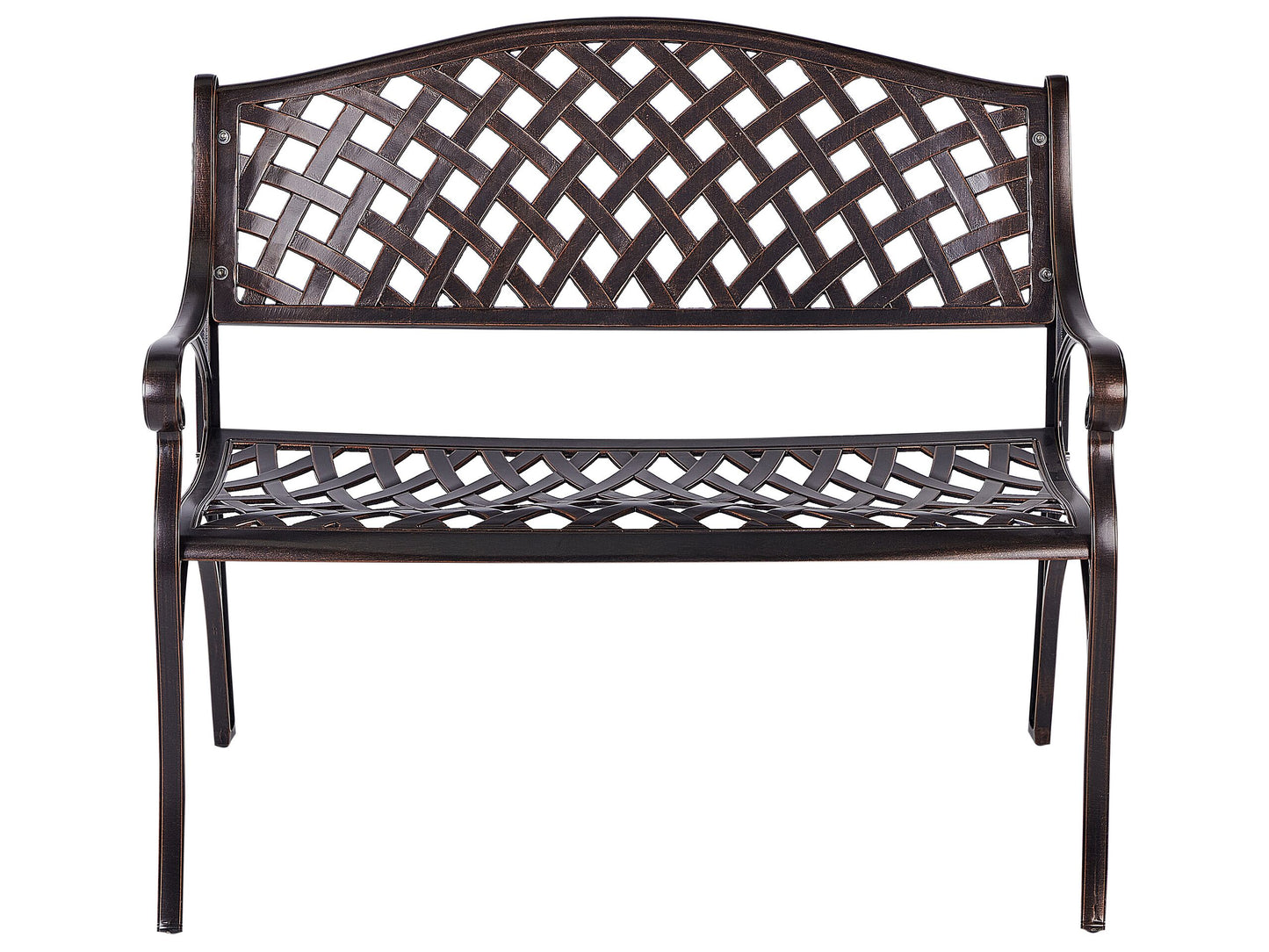 Gartenbank STAGGIA 104 cm Metall Braun