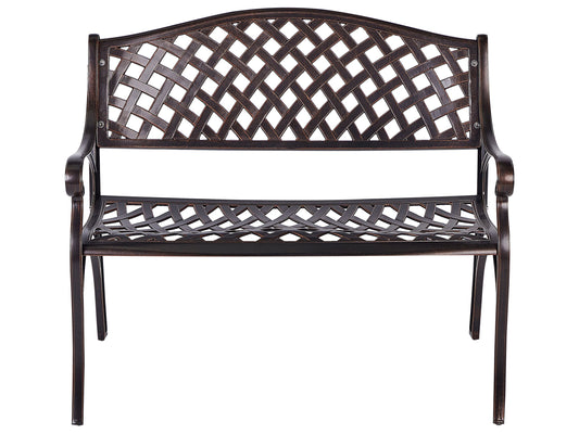 Gartenbank STAGGIA 104 cm Metall Braun