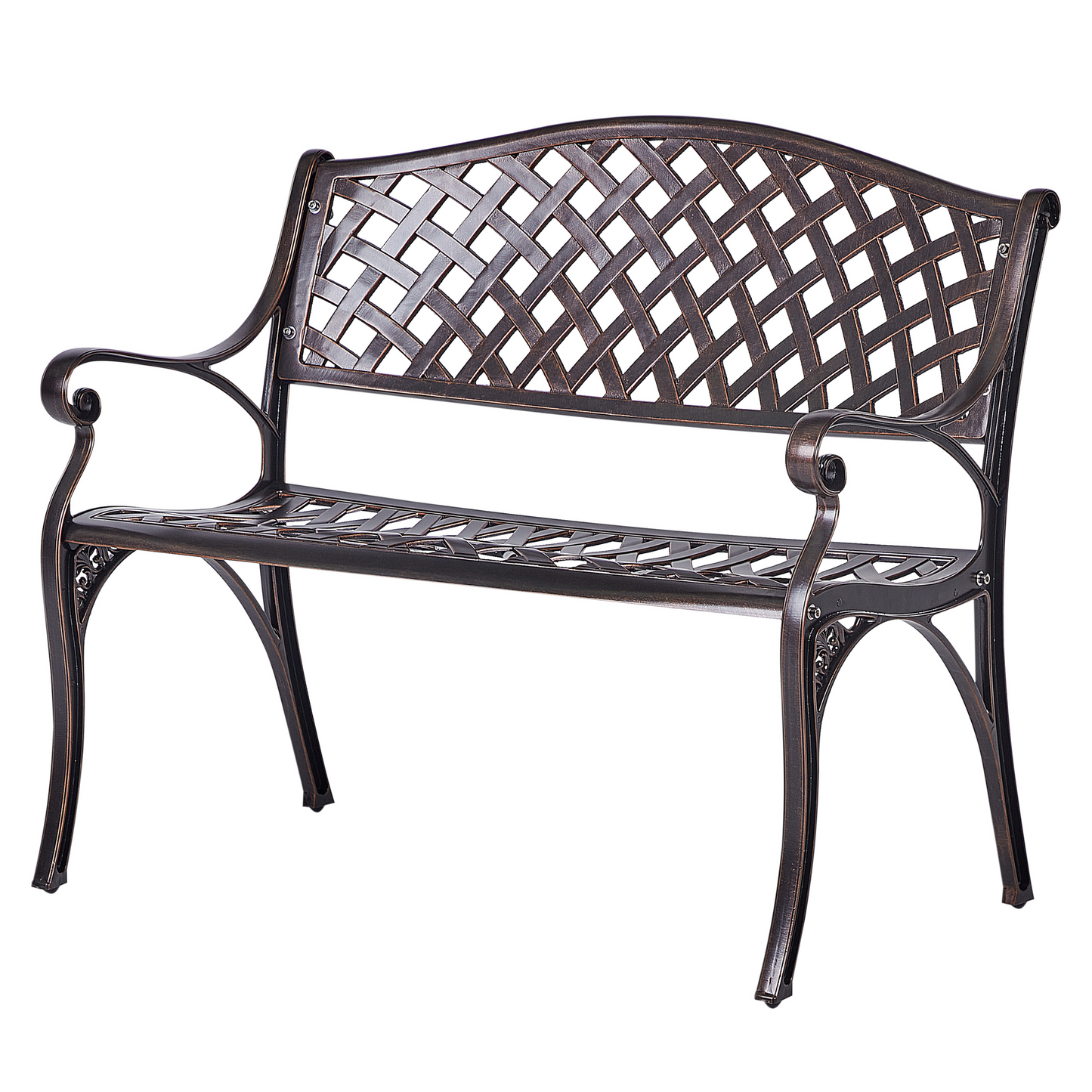 Gartenbank STAGGIA 104 cm Metall Braun