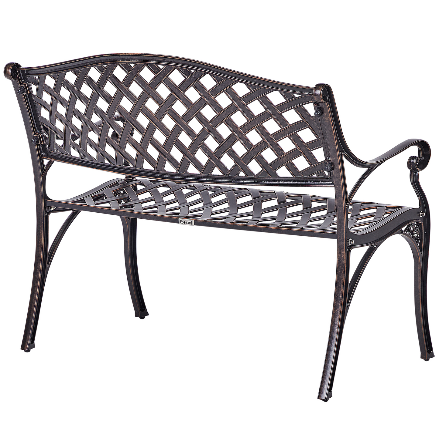 Gartenbank STAGGIA 104 cm Metall Braun