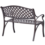 Gartenbank STAGGIA 104 cm Metall Braun