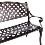 Gartenbank STAGGIA 104 cm Metall Braun