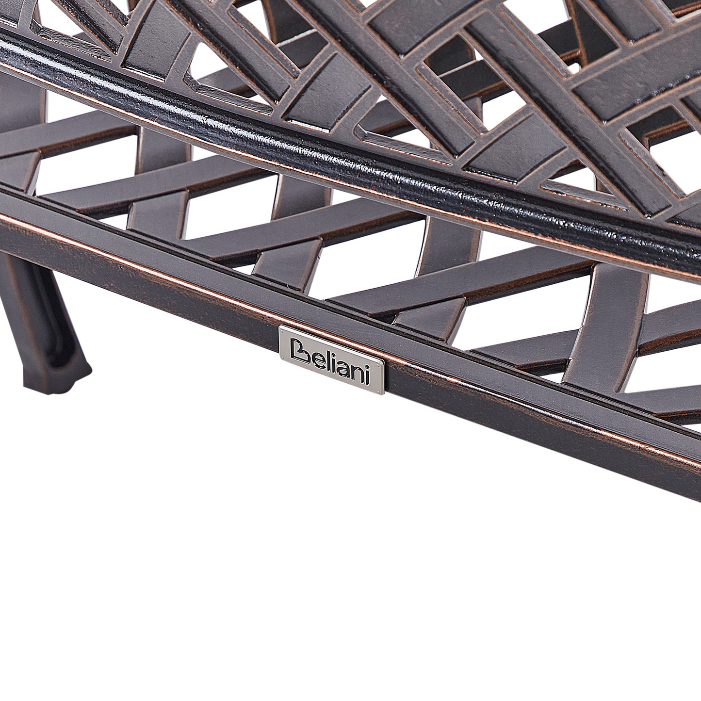 Gartenbank STAGGIA 104 cm Metall Braun