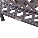 Gartenbank STAGGIA 104 cm Metall Braun