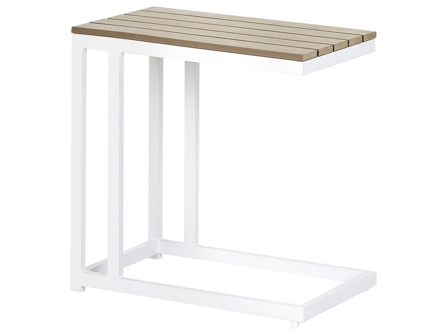 Outdoor Beistelltisch MESSINA 60 cm 35 cm Weiss
