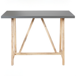 Bistro Set inkl. Kissen TALAMONE Akazienholz Grau