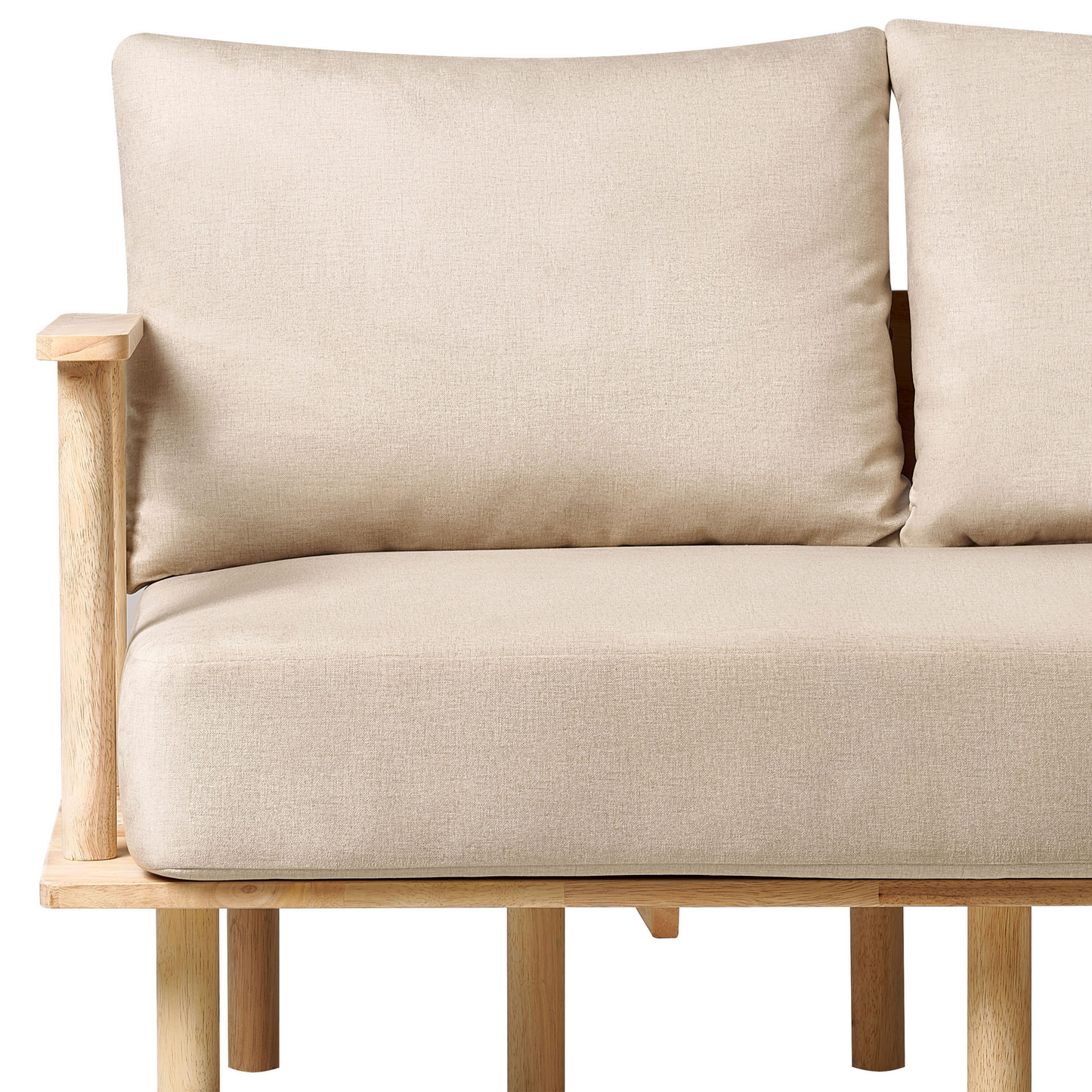 2-Sitzer Sofa Stoff beige ASKER