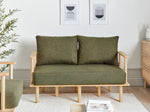 2-Sitzer Sofa Bouclé Stoff Dunkelgrün ASKER