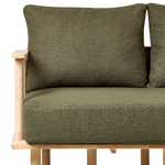 2-Sitzer Sofa Bouclé Stoff Dunkelgrün ASKER