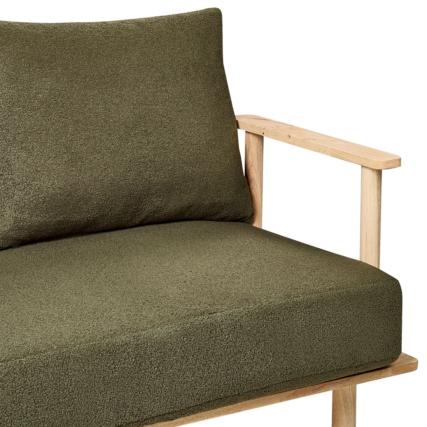2-Sitzer Sofa Bouclé Stoff Dunkelgrün ASKER