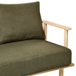 2-Sitzer Sofa Bouclé Stoff Dunkelgrün ASKER