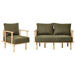 3-Sitzer Sofa Bouclé Stoff Dunkelgrün ASKER