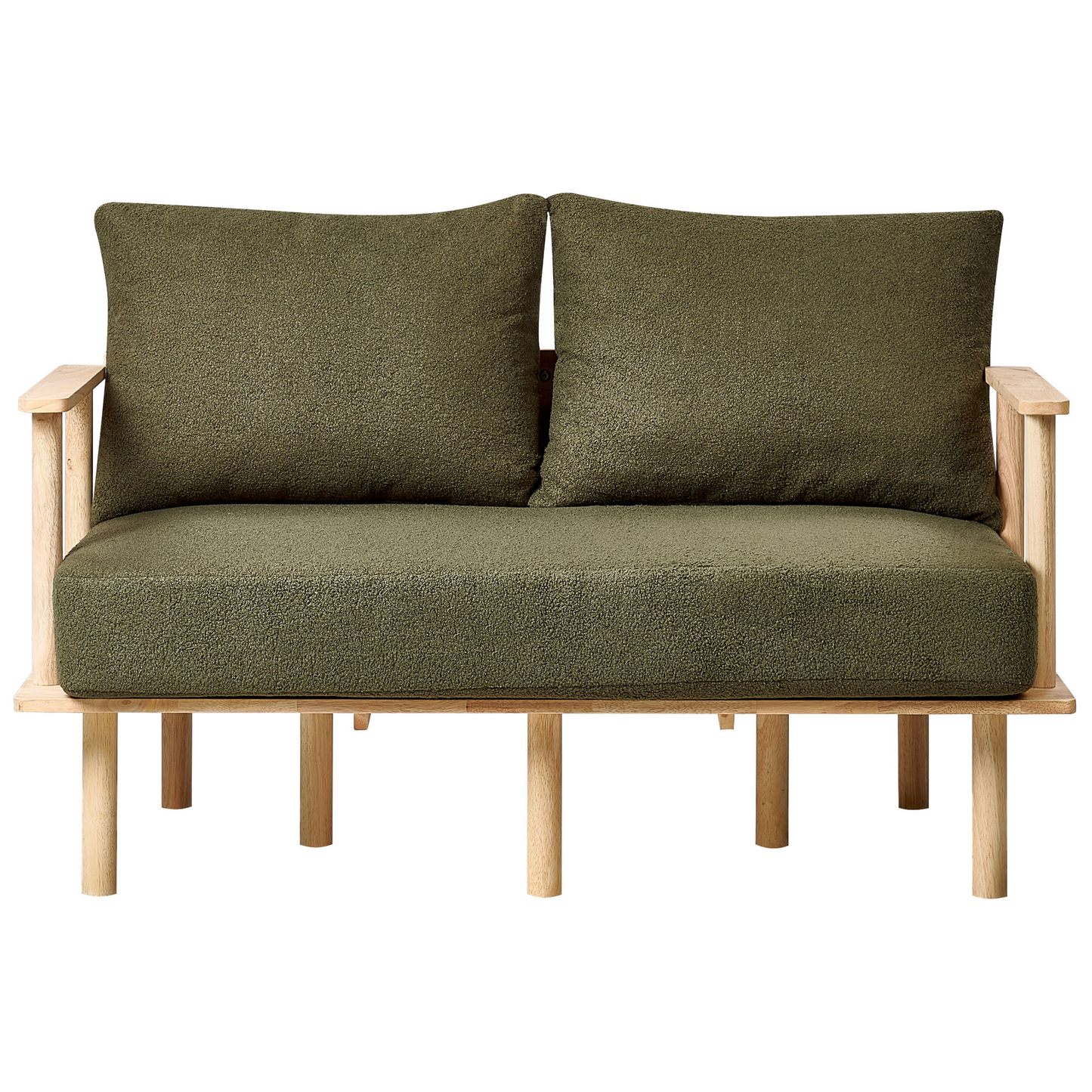 3-Sitzer Sofa Bouclé Stoff Dunkelgrün ASKER