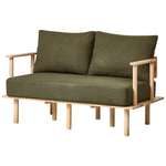 3-Sitzer Sofa Bouclé Stoff Dunkelgrün ASKER