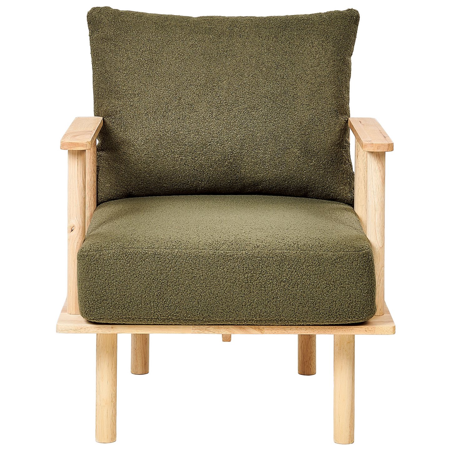 3-Sitzer Sofa Bouclé Stoff Dunkelgrün ASKER