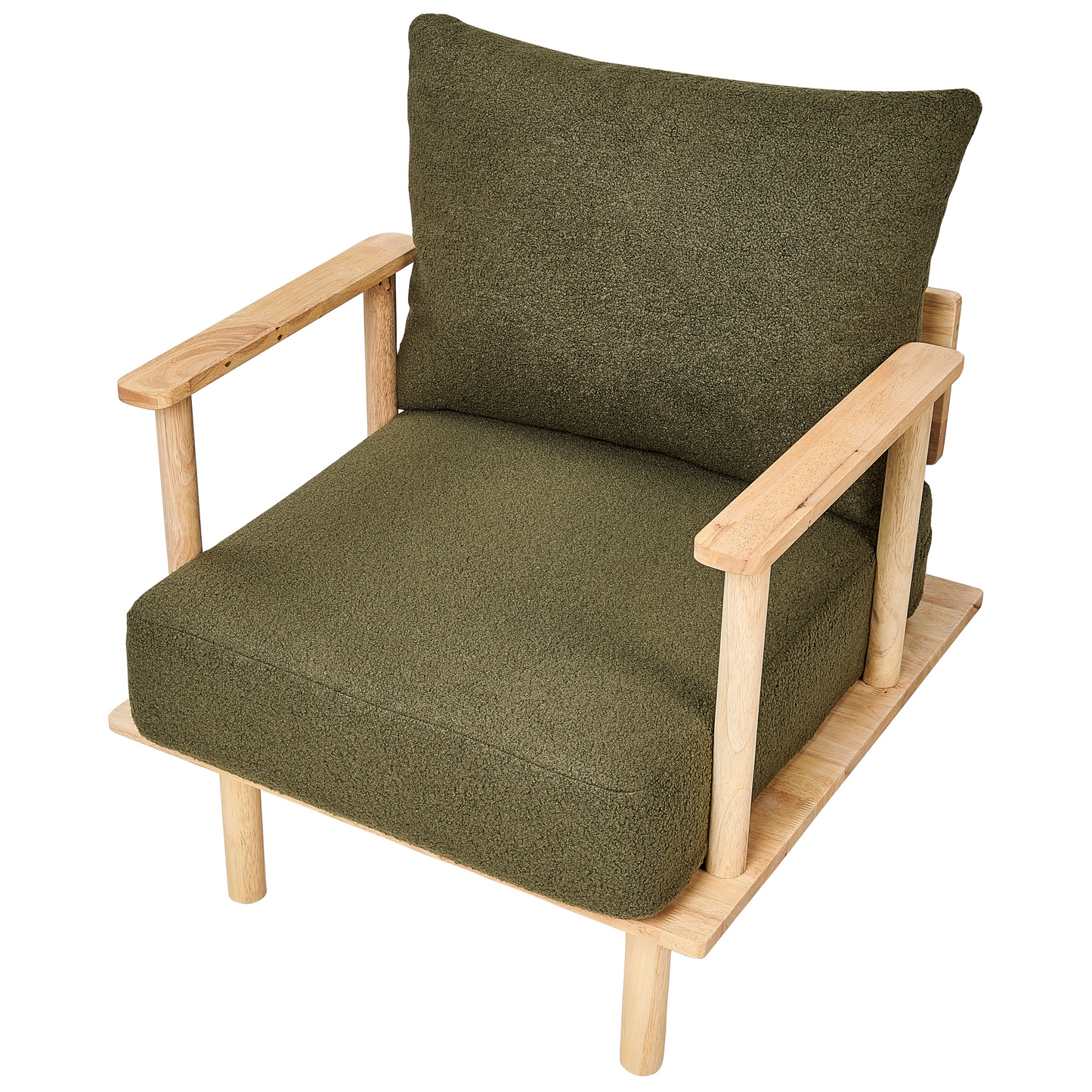 3-Sitzer Sofa Bouclé Stoff Dunkelgrün ASKER