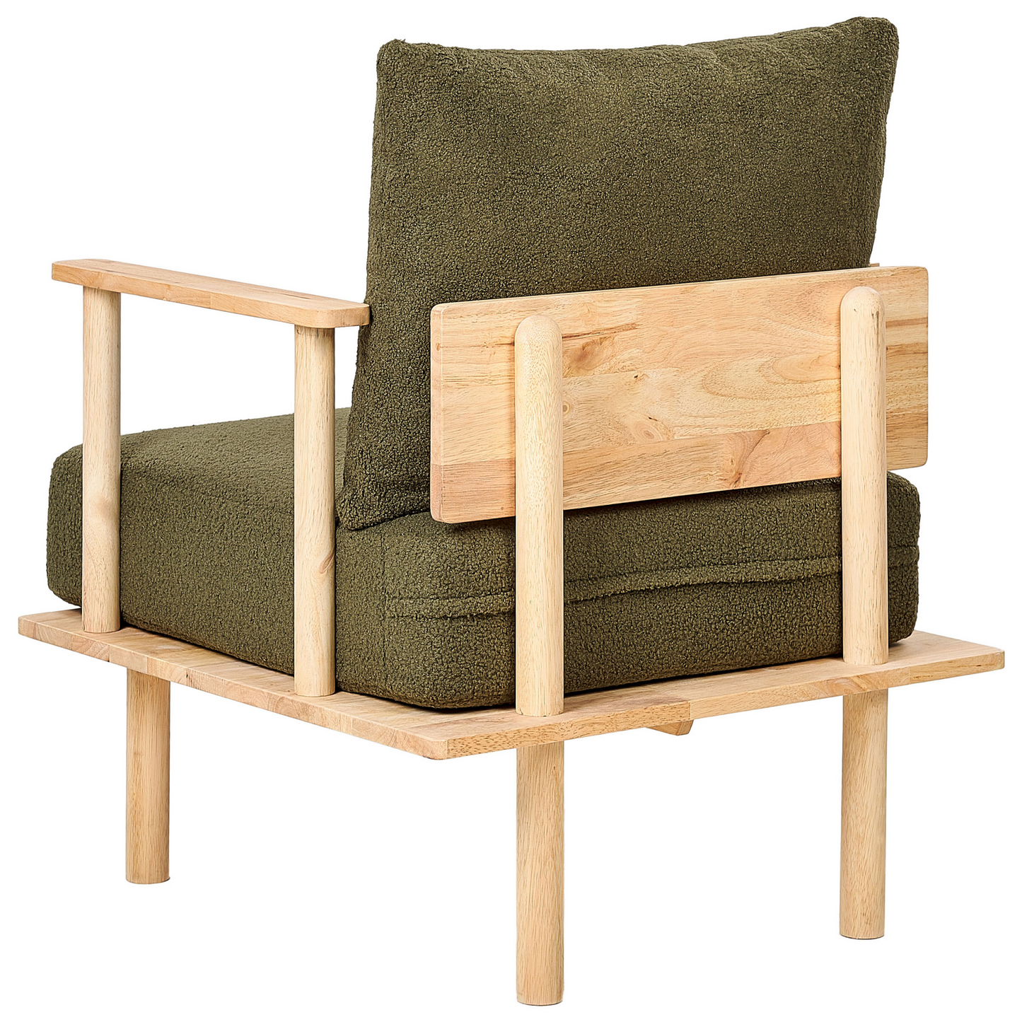 3-Sitzer Sofa Bouclé Stoff Dunkelgrün ASKER