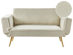2-Sitzer Schlafsofa Bouclé cremeweiss SAARELA