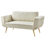 2-Sitzer Schlafsofa Bouclé cremeweiss SAARELA