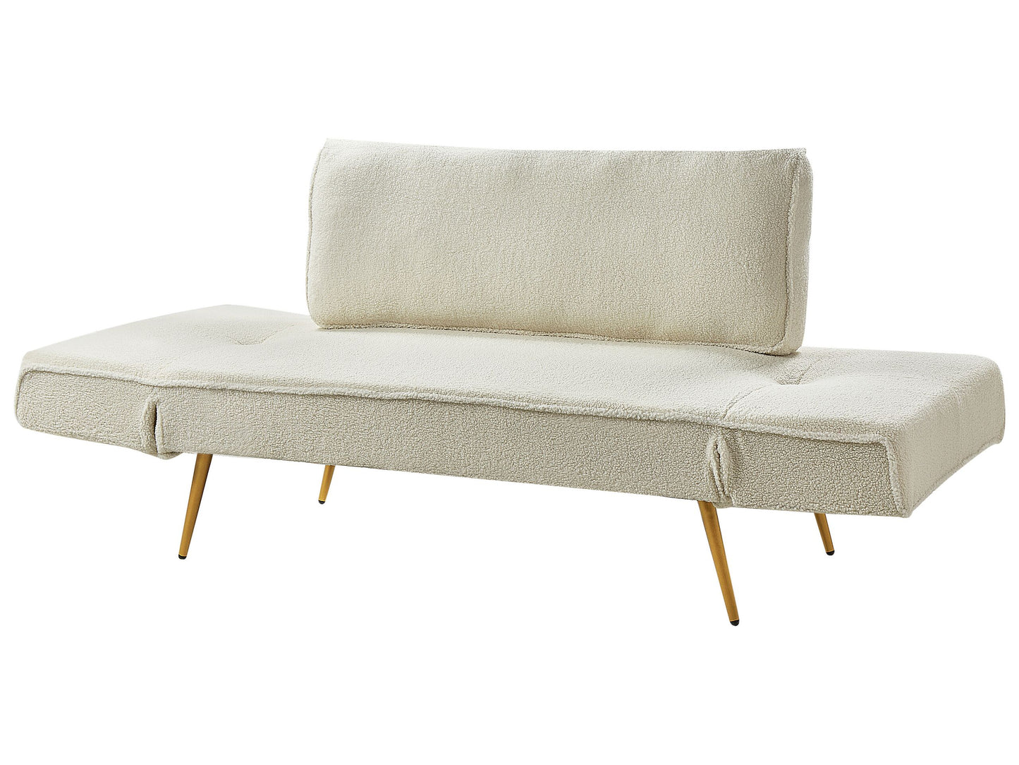 2-Sitzer Schlafsofa Bouclé cremeweiss SAARELA