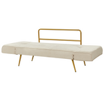 2-Sitzer Schlafsofa Bouclé cremeweiss SAARELA