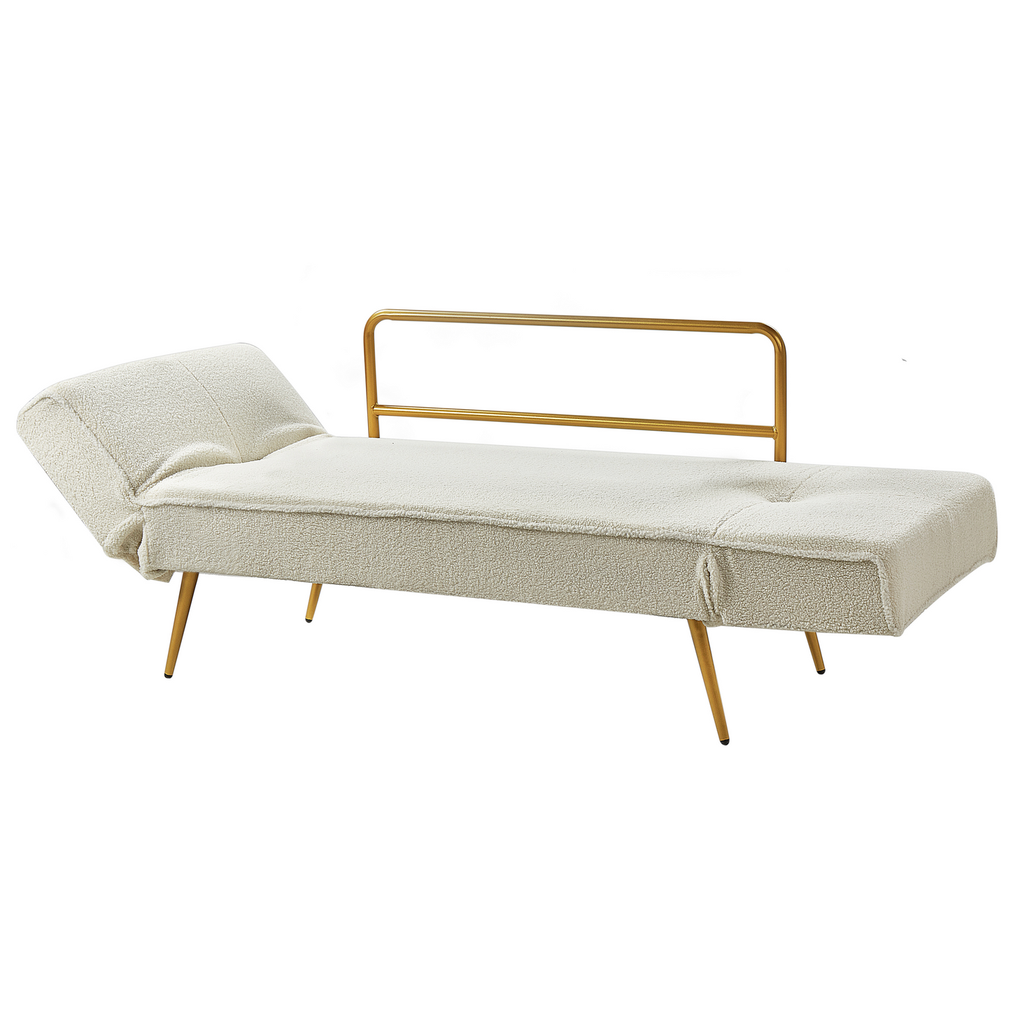 2-Sitzer Schlafsofa Bouclé cremeweiss SAARELA