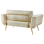 2-Sitzer Schlafsofa Bouclé cremeweiss SAARELA