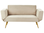 2-Sitzer Schlafsofa Stoff beige SAARELA