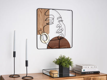 Wandobjekt CALIFORNIUM Metall 50 cm Braun