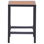 Gartenbar Set 2-Sitzer AVETRANA Metall Braun / Schwarz