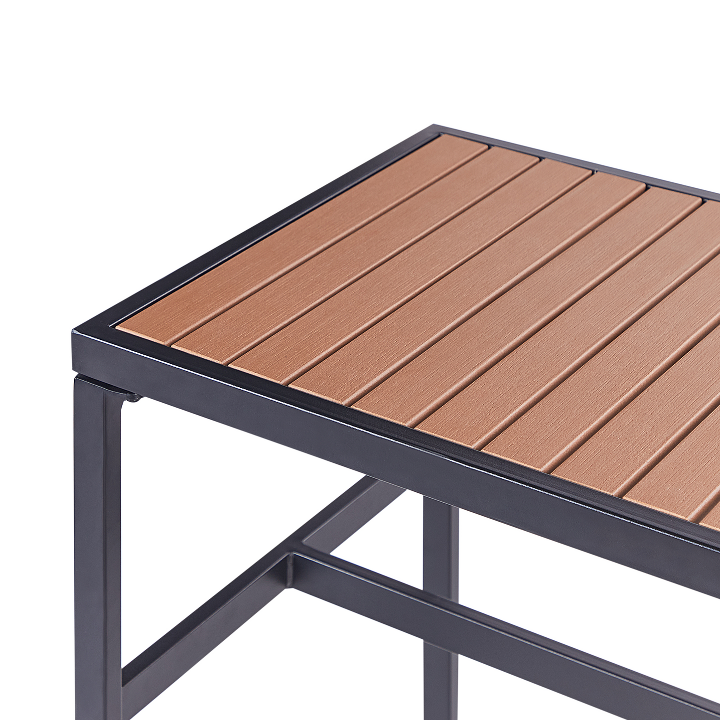 Gartenbar Set 2-Sitzer AVETRANA Metall Braun / Schwarz