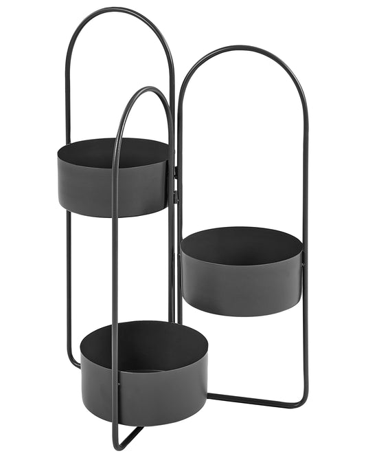 Pflanzenständer COLUTENA Metall 56 cm Schwarz