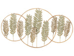 Wandobjekt Blatt COPERNICIUM Metall 50 cm Gold
