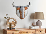 Wandobjekt Stier ERBIUM Metall 41 cm Grau