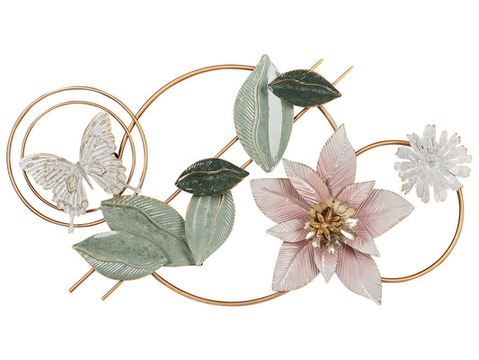 Wandobjekt Blume THORIUM Metall 44 cm Bunt