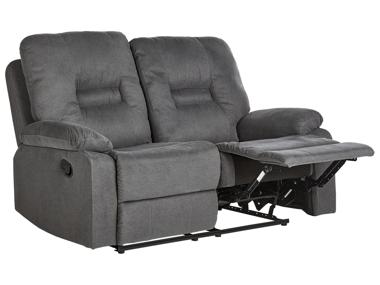 2-Sitzer Sofa dunkelgrau manuell verstellbar BERGEN II