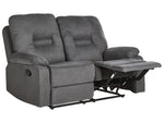 2-Sitzer Sofa dunkelgrau manuell verstellbar BERGEN II