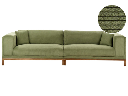 4-Sitzer Sofa Cord grün VENG