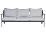 Gartensofa 3-Sitzer KIATO Metall Hellgrau