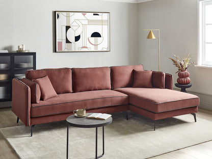 3-Sitzer Ecksofa burgunderrot linksseitig ALTAN