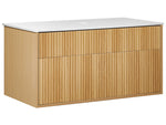Wandmontierter Waschtischunterschrank BEXTI 100 cm 52 cm 50 cm Hellbraun