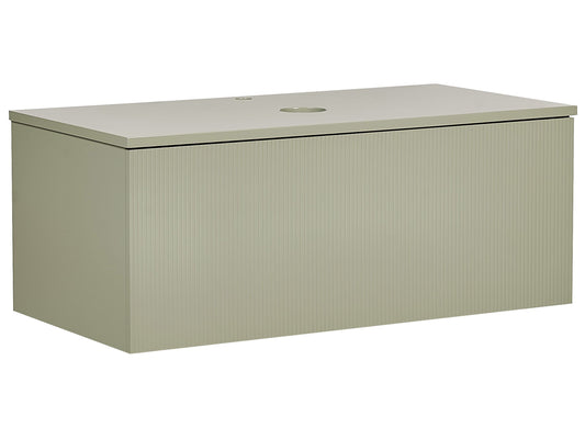 Wandmontierter Waschtischunterschrank ALZIRA 100 cm 52 cm 40 cm Hellgrün